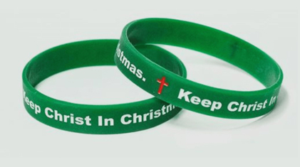 green christ in christmas bracelet