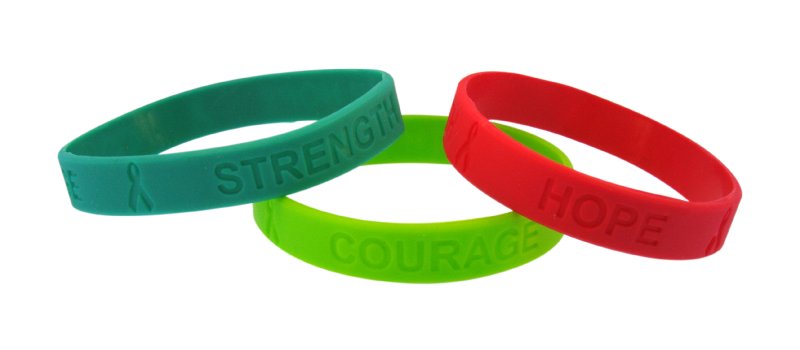 One School, One Goal: Bully & Drug Free 2-Sided Silicone Awareness Bracelets  - Pack of 25 | Positive Promotions